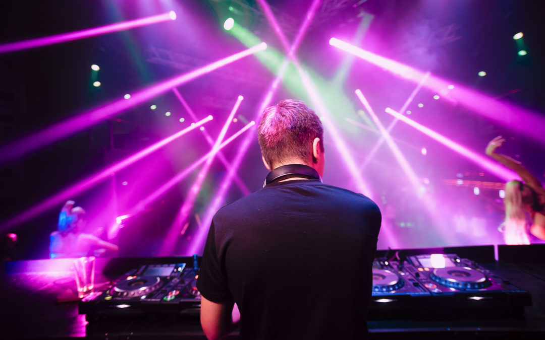 DJ on stage remixing